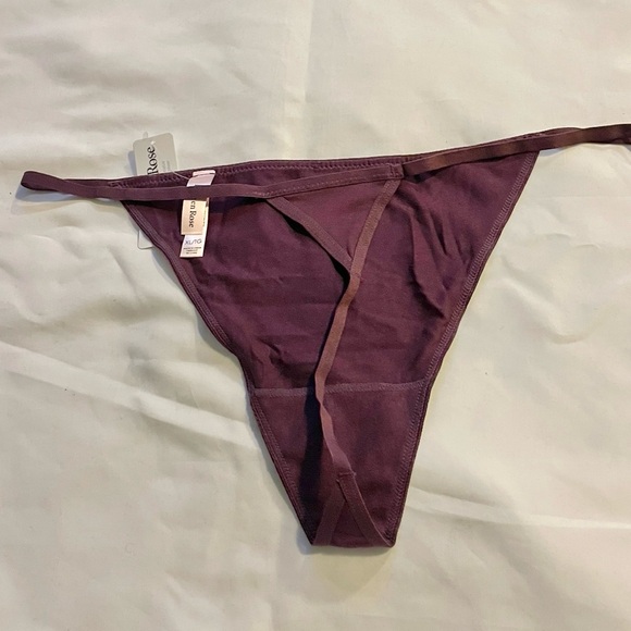 Sz XL La vie en rose women panty string purple NWT - Picture 2 of 2